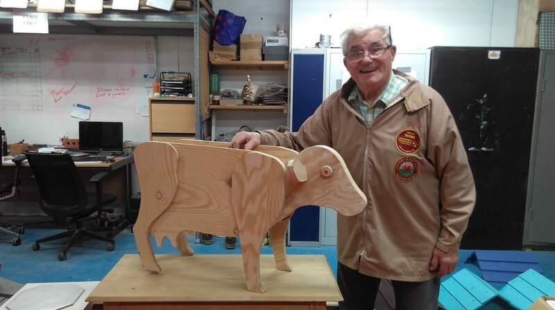 Dave P with a cow planter